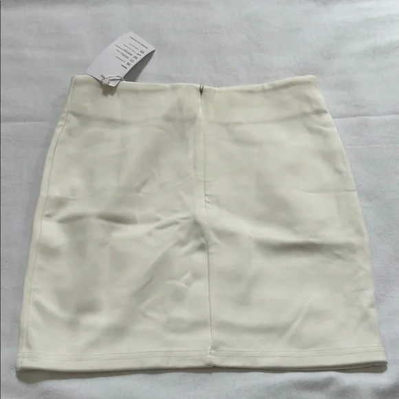 NWT Canton Walker BodyCon Cream Mini Skirt - Picture 5 of 6